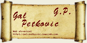 Gal Petković vizit kartica